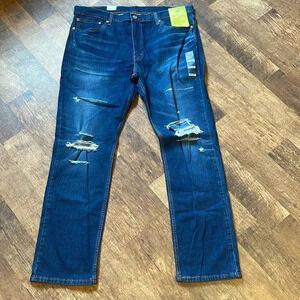 Levi’s Stretch 511 Slim medium wash distressed denim jeans 40x32 NWT